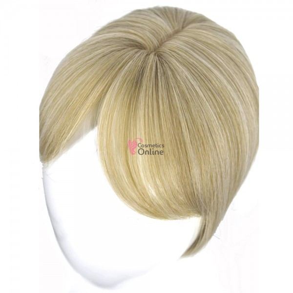 Peruca calota din fibra Kanekalon 360 grade Cod CYF7273885 Blond Ash Mixt - 17 cm lungime stil bob